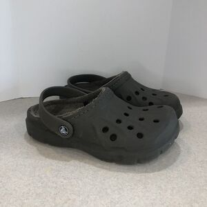 Grey Lined Unisex Classic‎ Faux Fur Lined Clog Croc Mens 4 Womens 6
